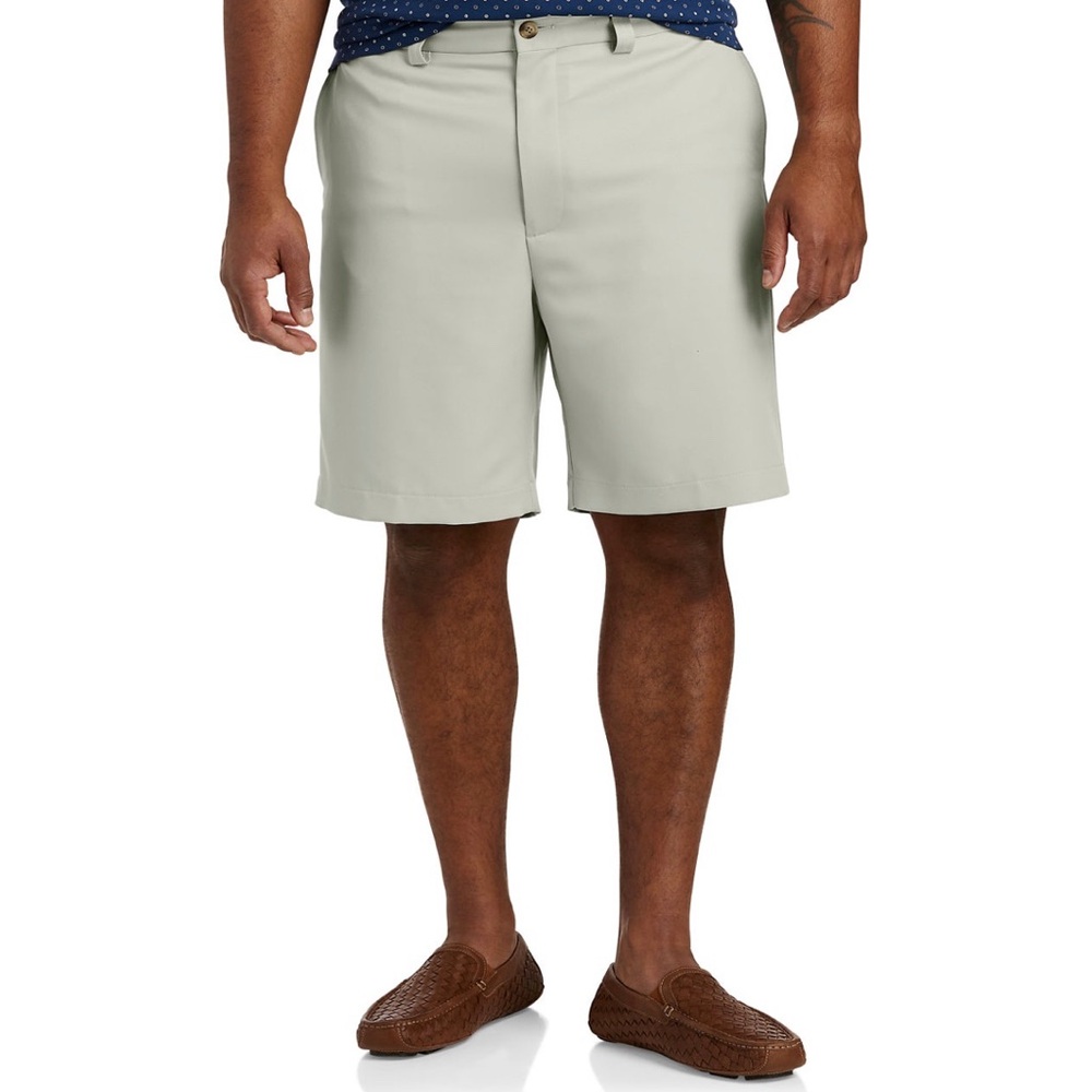 Oak Hill DXL Waist Relaxer Khaki Microfiber Golf Shorts Sz 46 Big & Tall NWOT